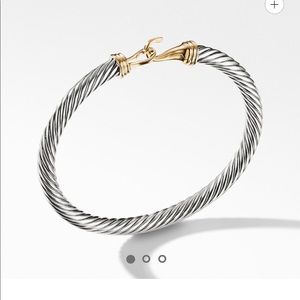 David Yurman Cable Buckle Bracelet w/ 14K gold,5mm